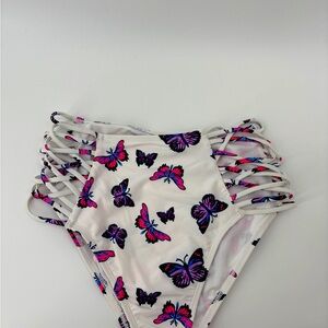 NWT Rue21 Pink and Purple Butterfly Bikini Bottom
